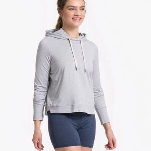 Vuori Women's Halo Essential Hoodie in pale gray camo